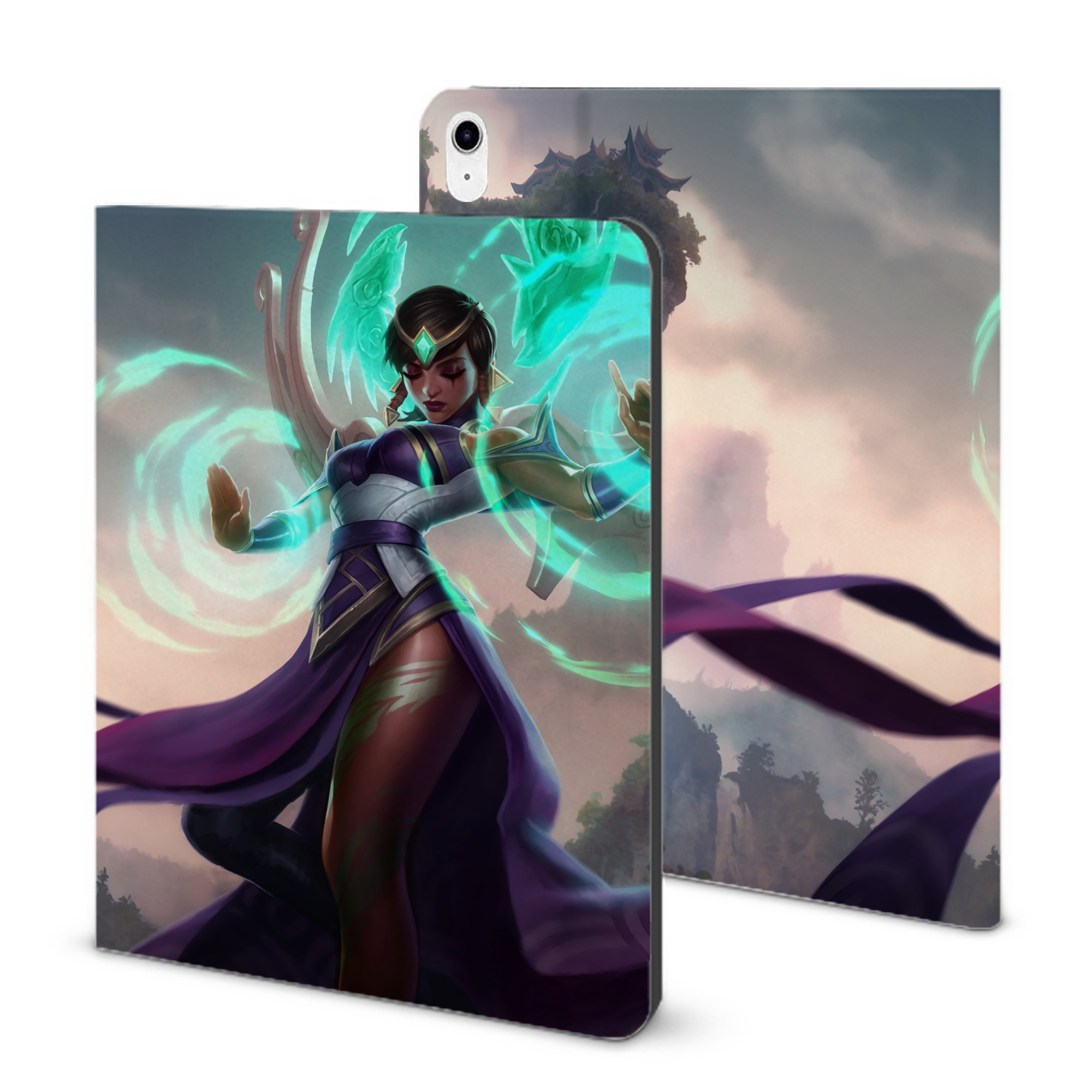 （画像用） リーグ・オブ・レジェンド League of Legends LOL IPad ケース ブック型 PUレザー TPU 耐衝撃 軽量 薄型 ペン収納なし 全面保護 IPad 各モデル対応